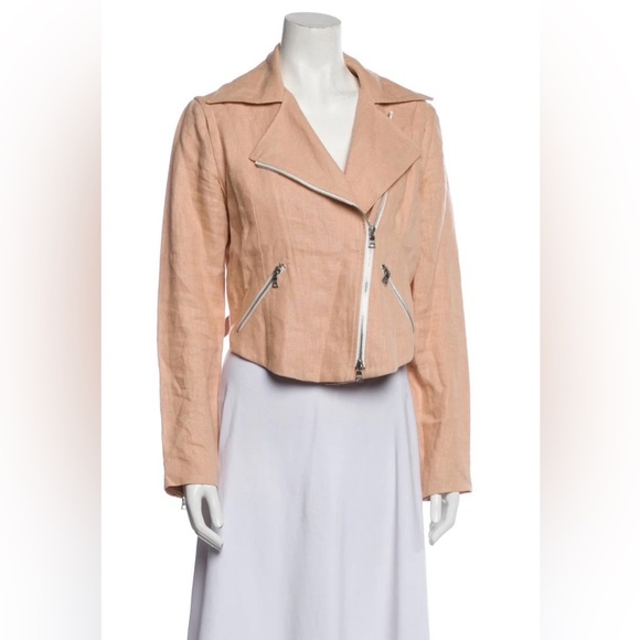Veronica Beard Jackets & Blazers - Veronica Beard Linen Biker Jacket